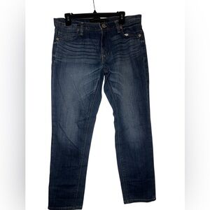 Express Women's Dark Blue Straight Leg Jeans